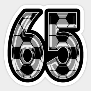 Soccer Number 65 Soccer Jersey #65 Soccer Mom Player Fan Sticker